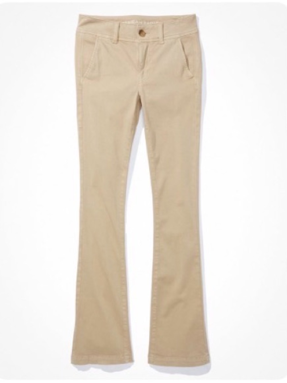 AE Women’s Stretch Kick Bootcut Pants in Khaki Size 10 Short